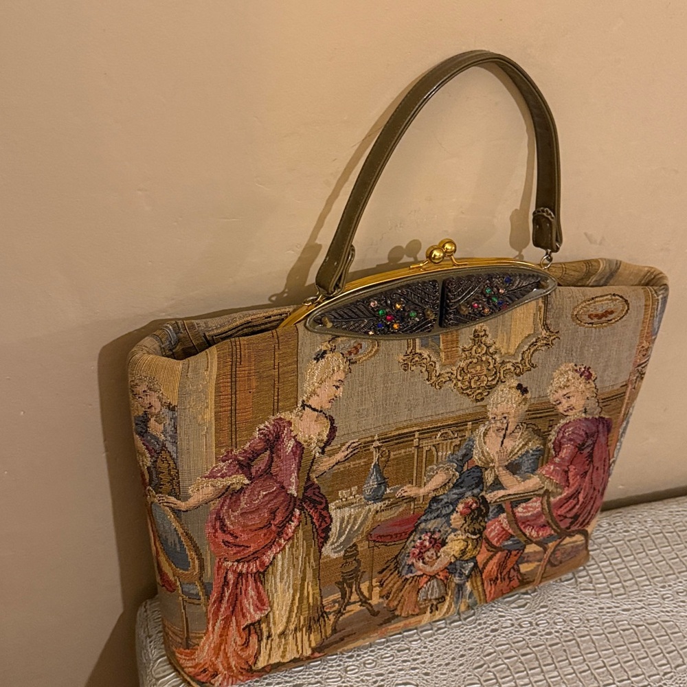 Stylecraft Miami Vintage Tapestry Handbag with Scene